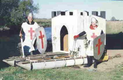 Raft race competitors