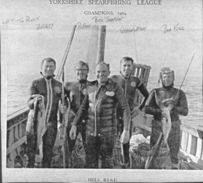 Yorkshire Spearfishing League Champions 1964